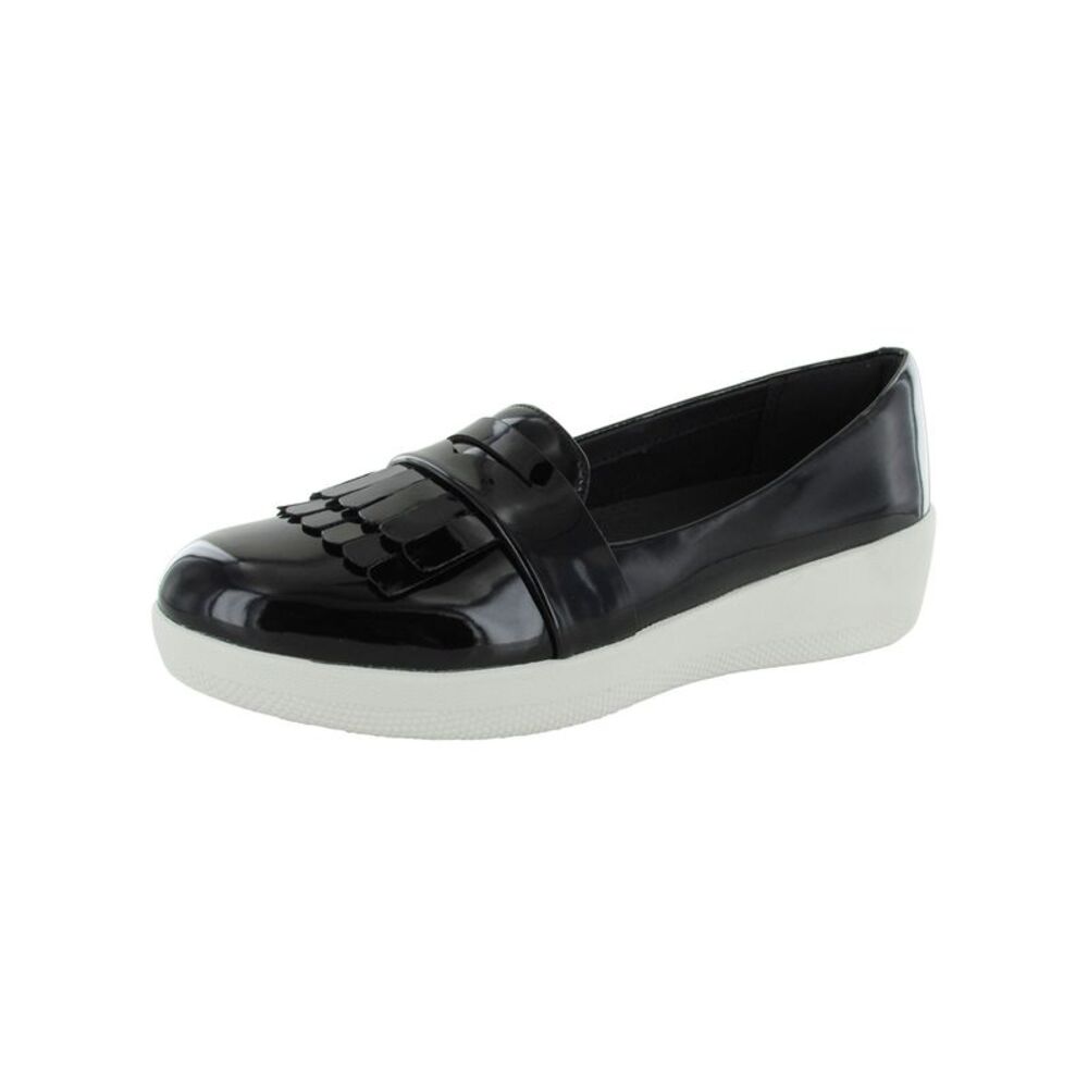Fitflop Womens 'Sneakerloafer' Fringey Patent Shoes